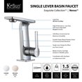 thumbnail image 4 of Kraus KEF-15401-PU16 Exquisite 1.2 GPM Deck Mounted Bathroom Faucet - Pop-up Drain Assembly Included, 4 of 5