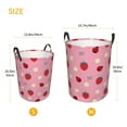 thumbnail image 5 of Balery Strawberry and Ladybugs Round Laundry Basket with Handles Waterproof Freestanding Laundry Hamper for Clothes Toys in the Dorm and Family-Small, 5 of 8