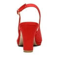 thumbnail image 2 of BURUDANI Women’s Sexy High Chunky Heels Peep Toe Platform Block Slingback Dress Pumps Shoes, 2 of 5