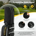 thumbnail image 5 of Topbuy 15-Way Golf Cart Bag Golf Club Bag with 15 Ways Organizer Divider Top 7 Zippered Pockets Cooler Bag Umbrella Holder Rain Hood Black + Yellow, 5 of 8