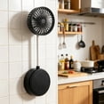 thumbnail image 5 of WIZUTIZ Black Suction Cup Desk Fan USB Rechargeable Portable Fan Flexible Gooseneck Fan with Strong Grip Base Quiet Personal Fan for Dorm Bathroom Desk and Travel, 5 of 6