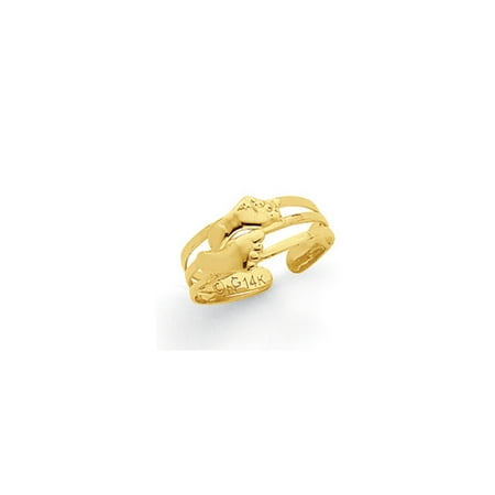 Bare Feet Toe Ring in 14K Yellow Gold