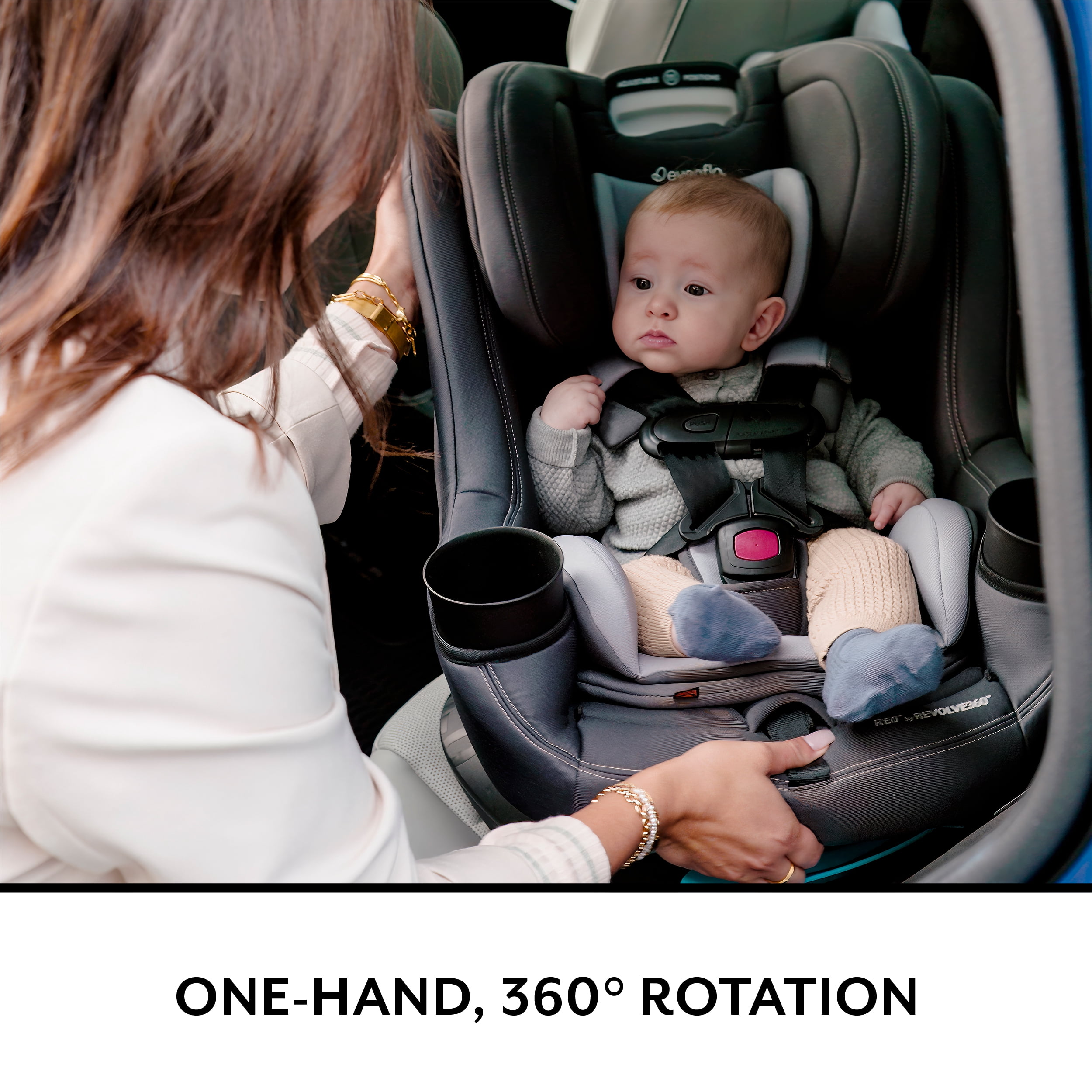 REO by Revolve360 Rotational Convertible Car Seat with Quick Clean Cover (Danvers)