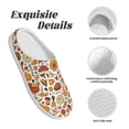 thumbnail image 5 of Goofa Thanksgiving with Food Print Womens Mens Cotton Lightweight House Slippers , Washable Home Slippers,Indoor Comfy Bedroom Cozy Slippers-39/40, 5 of 7