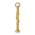 thumbnail image 2 of Real 14kt Yellow Gold 3-D Clarinet Charm Pendant; for Adults and Teens; for Women and Men, 2 of 5