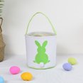 thumbnail image 3 of Cateissary Bolsa de conejito Canasta de Pascua Conveniencia Cubos de vacaciones Suministros para niños Patrones surtidos decorativos Bolsas con Almacenamiento y organización del hogar cola verde, 3 of 6