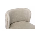 thumbnail image 4 of Swivel Bar Stool Set of 2, Modern PU Upholstered Bar Stools with  whole Back Tufted & Footrest, Adjustable Bar Chair with Golden Base for Home Pub and Kitchen Island, Beige, 4 of 9
