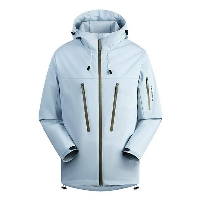 Styesk Jackets for Men Men's Spring And Charge Coat Thin Outdoor Mountaineering And Riding Windproof Work Coat