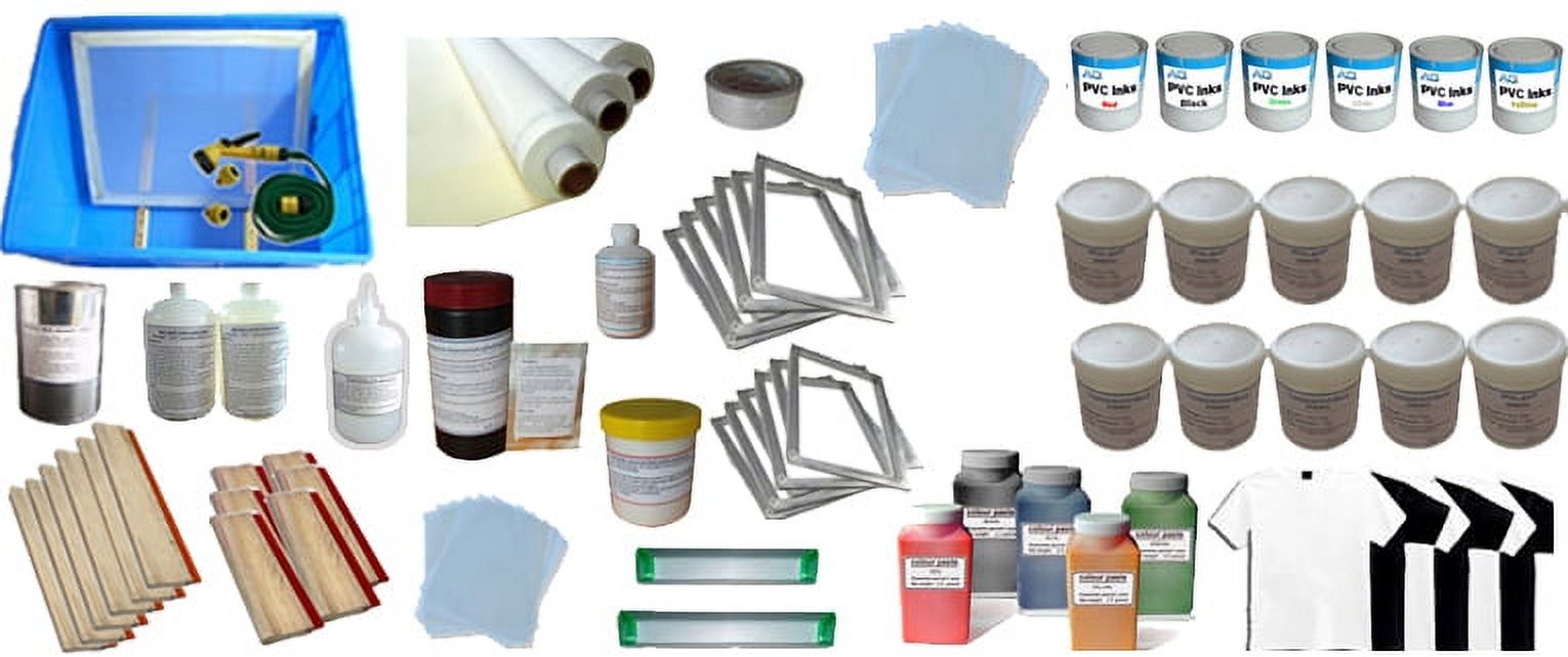 Techtongda 6 Color Silk Screen Printing Accessories Full Set Kit Exposure Unit Squeegee Ink Supply - image 2 of 2