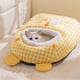 thumbnail image 1 of Cápsula Cerrada Bolsa de Dormir Cama para Mascotas para Gatos y Perros Pequeños, Nido de Invierno Plegable de Tela Suave con Cojín, Diseño Cálido para Interiores, 45x35cm Amarillo, 1 of 6