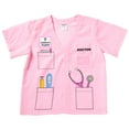 thumbnail image 2 of CC Christmas Decor Pink Doctor Halloween costume Shirt Age 3-6, 2 of 6
