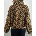 thumbnail image 5 of Womens Long Sleeve Jacket Coat for Womens Zip Up Warm Winter Leopard Spots Print High Collar Jacket Causal Wear Cogild, 5 of 6