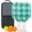 White-3, variant on Pickleball Paddles Set Of 2, Fiberglass Surface, Elegant Geometric Print, 4 Balls & Bag