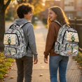 thumbnail image 2 of Yuyamidu Camo Soccer Duck 4Pcs School Backpack Set, 17-Inch Large Capacity Bookbag with Lunch Bag, Pencil Case & Bottle Sleeve for Boys Girls, 2 of 7