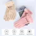 thumbnail image 4 of Guantes de invierno para mujer Guantes con pantalla táctil Guantes de esquí a prueba de viento Guantes suaves y cálidos para correr al aire libre Ciclismo, 4 of 8
