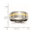 thumbnail image 6 of Chisel Stainless Steel with 14k Gold Inlay Brushed 8mm Band, 6 of 7