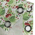 thumbnail image 4 of Ambesonne Rowan Grommet Curtain, Green Leaves Wild Fruits, 50" x 108", Apple Green Fern Green, 4 of 6