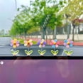 thumbnail image 3 of Cute Daisy Car Decor, Dashboard Decorations, Mini Resin Flower Rear View Mirror Accessories with Spring Funny Decorations for Car Interior Computer Desk Dashboard Ornament, 5 Pcs, 1.85x0.31", 3 of 4