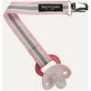 Baby Dry Goods 030-36 Pink-Gray-White Stripes Pacifier Clip