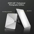 thumbnail image 3 of RALENO Softbox Photography Lighting Kit 20"X28" Photography Continuous Lighting System Photo Studio Equipment with 2pcs E27 Socket 5500K Bulb Photo Model Portraits Shooting Box, 3 of 5