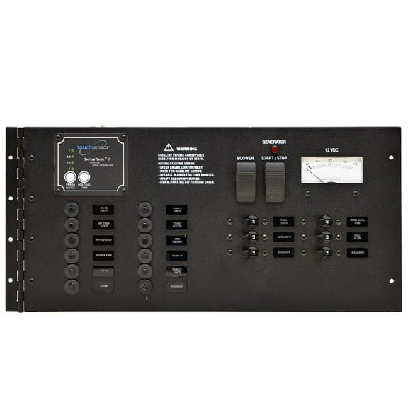 Rinker Boat Breaker Panel 223202 | 12 Volt DC Black Aluminum
