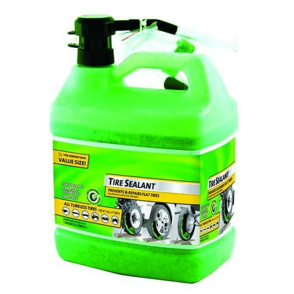 Slime Tire Sealant, Liquid, 1 gal, Jug, Green 10163