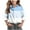 Blue, variant on Ltctricy Children's Button down Shirts Unisex Girls Boys Long Sleeve Color Block Striped Collared Blouses Loose Casual Tops(Wine,15-16 Years)