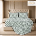 thumbnail image 3 of Lux Decor King Bed Sheets Set 4 Piece - Quatrefoil Pattern, Ultra Soft Polyester Sheet Deep Pocket Fit, Wrinkle Free, Breathable & Fade Resistant OEKO-TEX Certified, Grey, 3 of 11