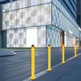 thumbnail image 3 of EDTara 42"x4.5" Yellow Steel Safety Bollards, 2-Pack with 8 Anchor Bolts for Parking Pole or Traffic Control, 3 of 7