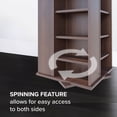 thumbnail image 5 of Prepac Espresso 4-Sided Spinning Media Storage Cabinet, 1040 CD Capacity, 65" x 18.75" x 18.75", 5 of 9