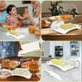 thumbnail image 4 of Butter Dish with Lid and Knife BPA Free,KJRIVER Plastic Butter Container for Countertop Easy Grip Handles Dishwasher and Freezer Safe-White Color, 4 of 6