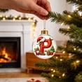 thumbnail image 4 of WWC Letter Christmas Ball Ornament, 17D Acrylic LED Hanging Personalized Letter Ornament, Warm Glowing Christmas Tree Decor for Holiday Party Gift, P, 4 of 6