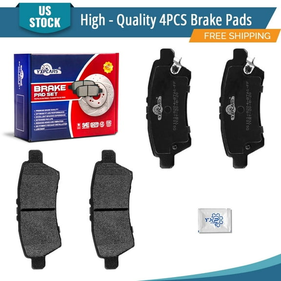 YXPCARS D1101: 4PCS Rear Ceramic Brake Pads Set for Nissan Pathfinder 2005-2012
