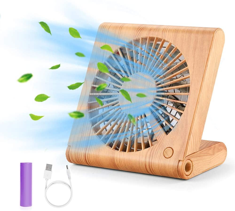 USB Desk Fan, Small but Powerful, Rechargeable table fanPortable Quiet ...