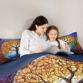 thumbnail image 5 of Homewish Vintage Colorful Glass Queen Comforter Set,Multicolor Tree Of Life Bedding Sets,Modern Artistic Bedding Comforter Set For Adults,Ultra Soft Home Decor Reversible,3 Pieces, 5 of 8