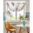 thumbnail image 3 of Waterfall Valances for Windows, Spring Floral Kitchen Sheer Valance Curtains, Colorful Botanical Summer Blooming Rod Pocket Elegant Swag Valances for Living Room Bedroom, 47.2"x38.5", 2 Panel, 3 of 8