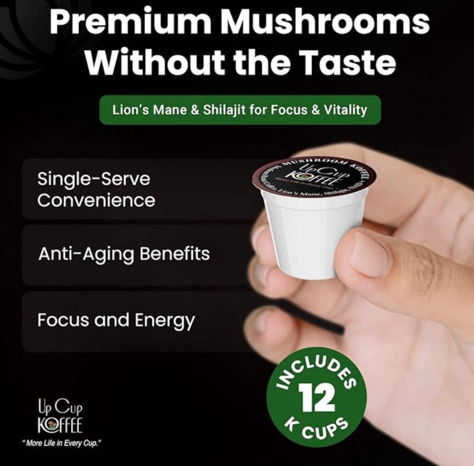 UpCup Koffee - Medium Roast Mushroom Koffee Pods
