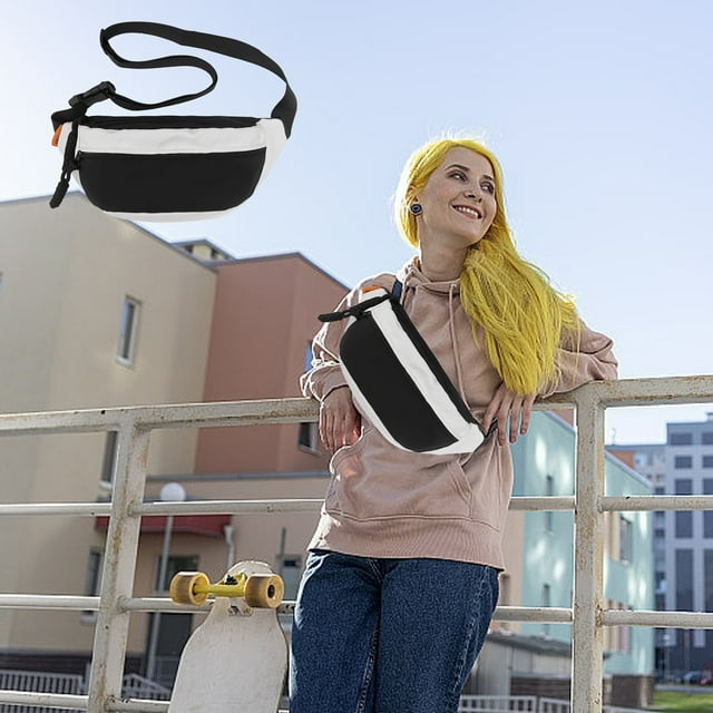 Riñonera | Riñonera con bolsillo grande con cremallera | Correa ajustable para el hombro, ideal para viajes, senderismo y correr | Amplio espacio para el teléfono y objetos esenciales