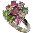 thumbnail image 3 of Genuine Tourmaline Gemstone 925 Sterling Silver Ring for Women, Fashion Designer Finger Ring Jewelry, 3 of 4