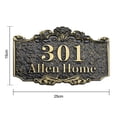 thumbnail image 4 of Personalized Address House Plaque Sign, Custom Cast Street Name Letter Sign Door Room Wall Mounted Acrylic Plate for Home Office Hotel Apartment Yard Or Mailbox (3-15 Characters) - 9.8*5.9 inch, 4 of 4