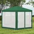 thumbnail image 6 of 13x11ft Hexagon Sun Shade Tent with Mesh Walls, Ropes & Stakes, Green, 6 of 9