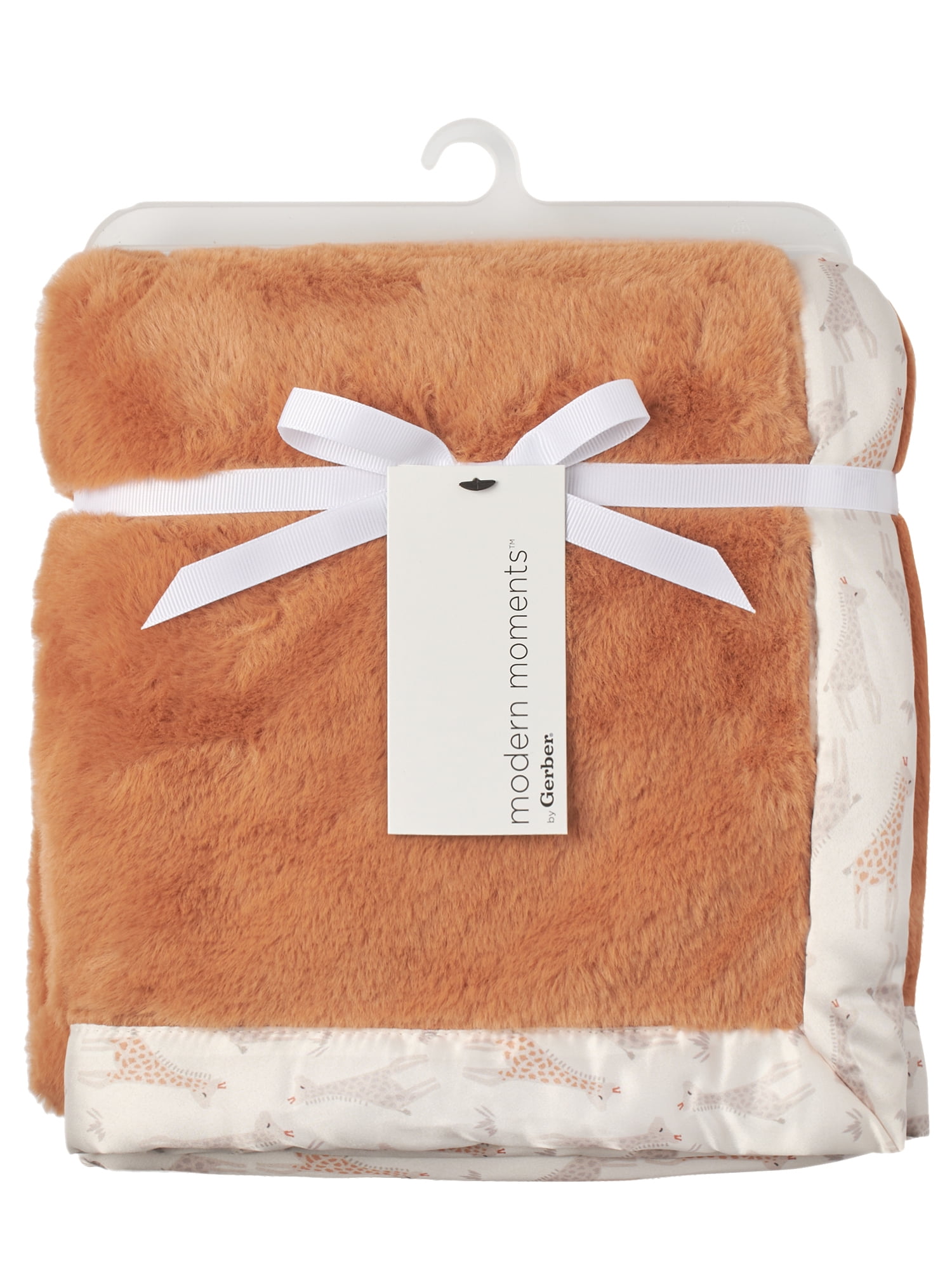 Modern Moments by Gerber Baby & Toddler Boy Plush Blanket with Satin Trim, Terracota