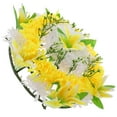 thumbnail image 4 of Monyance Gravesite Flower Wreath Sacrifice Wreath Artificial Flower Wreath Graveyard Wreath Artificial Mourning Garland(12.99X12.99X3.15Inches), 4 of 10