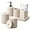 Beige, variant on 6 Pcs White Bathroom Set Complete with Toothbrush Holder, Lotion Soap Dispenser, 2 Qtip Holder Dispensers,Vanity Tray,Bathroom Tumbler - Countertop Vanity Organizer - Bathroom Accessories Set