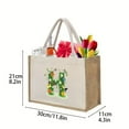 thumbnail image 5 of Mepaouo Womens Initial Canvas Beach Bag Embroidery Personalized Tote Gift for Mom Teacher Friend(R), 5 of 5