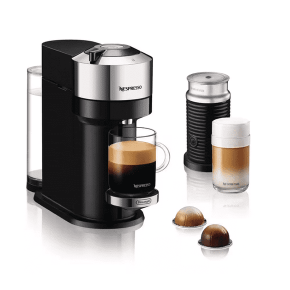 (Boîte Ouverte) De'Longhi ENV120CAECA Nespreso Vertuo Next & Aeroccino3 (Noir/chrome) *Pods Non Inclus*