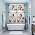 thumbnail image 3 of Spring Bird Branch Kitchen Curtains Sets for Windows 36 Inch Length, Farmhouse Vintage Botanical Floral Rod Pocket Window Treatments Tier Curtains and Valances Set for Bedroom/Bathroom, 3 of 8