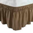 thumbnail image 1 of Bed Skirt Polyester Wrap Around Dust Ruffle 15 Inch Brown King:200 x 203cm, 1 of 8