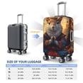 thumbnail image 5 of Haiem Maple Leaf Meditating Squirrel Luggage Cover Printed Suitcase Covers for Luggage Elastic Washable Suitcase Protector Fits 18-32 Inch Luggage-Medium, 5 of 8