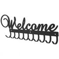 thumbnail image 2 of Organizador de pared de bienvenida con 10 ganchos, llavero de metal para puerta de entrada, cocina, bordes cuidadosamente pulidos y accesorios de montaje profesionales incluidos, regalo ideal para, 2 of 5